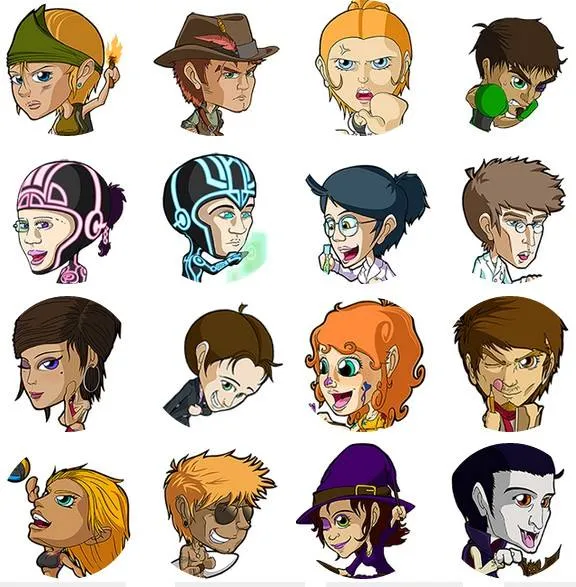 Sélection de personnages - Avatars gamifiés pour représenter sa personnalité dans l'application