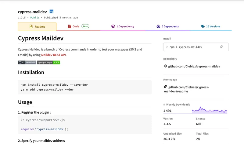 Cypress Maildev - Plugin open source pour tester les emails